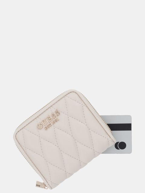 Guess portfel VALLA damski kolor beżowy SWQG81 22137