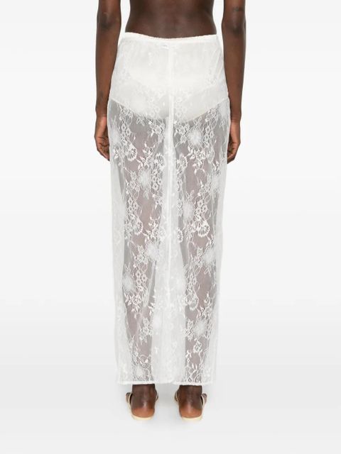 Aya Muse Eteri lace maxi skirt - White
