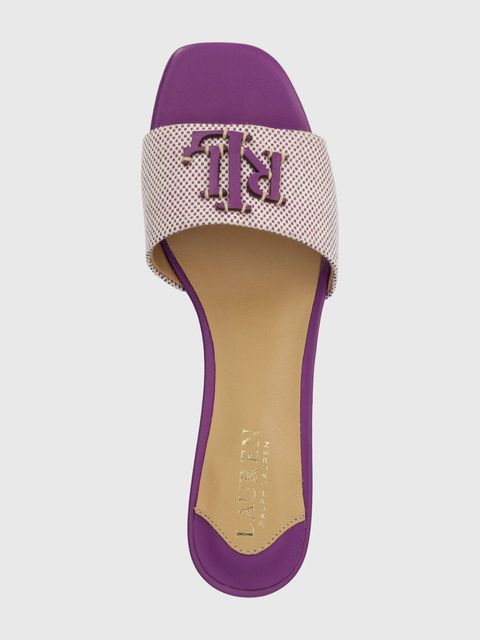 Lauren Ralph Lauren klapki Fay Logo damskie kolor fioletowy 802925252005