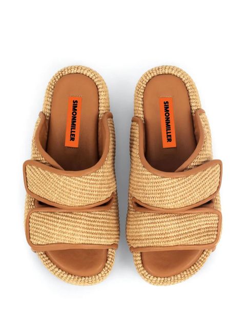 Simon Miller Raffia Cro slides - Neutrals