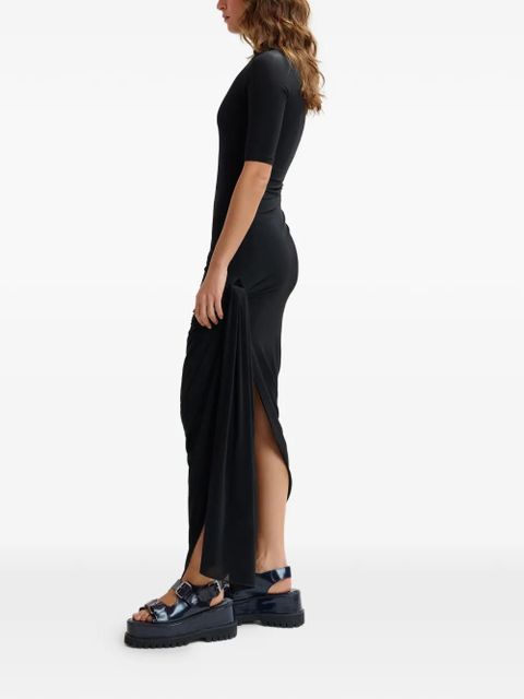Essentiel Antwerp ruched-detail asymmetric dress - Black