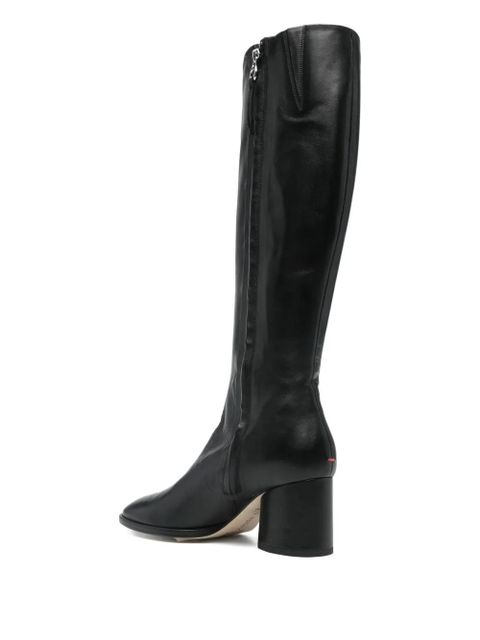 Aeyde Ariana nappa-leather block-heel boots - Black