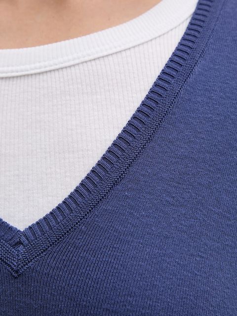 United Colors of Benetton sweter bawełniany kolor granatowy lekki 1091D4625