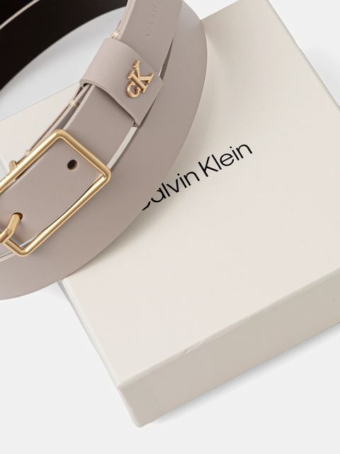 Calvin Klein pasek skórzany damski kolor szary LV04F7050G - zdjęcie produktu nr 2