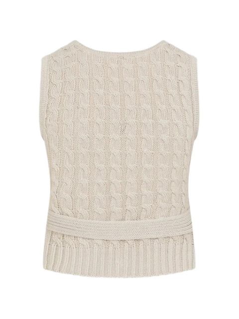 Max Mara V-neck button gilets - Neutrals - zdjęcie produktu nr 2