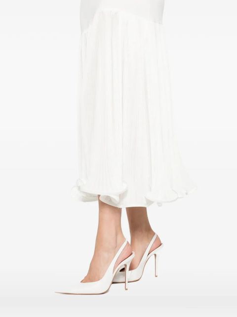 Rowen Rose pleated dress - White