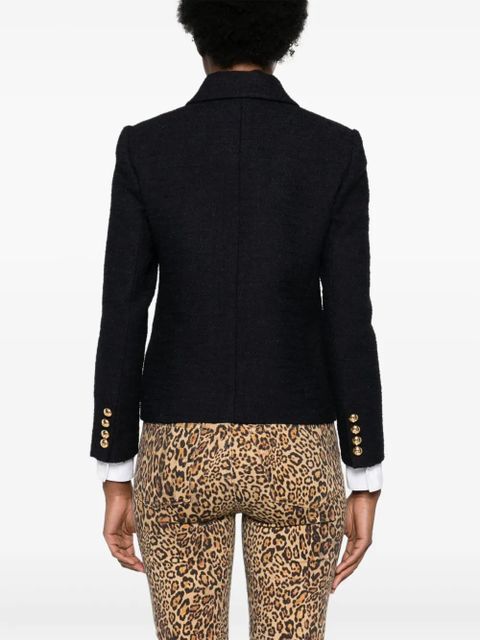 Valentino Garavani single-breasted tweed jacket - Blue