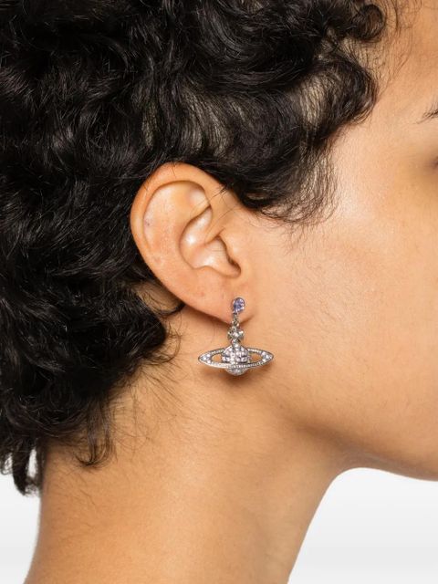 Vivienne Westwood Mini Bas Relief drop earrings - Silver - zdjęcie produktu nr 2