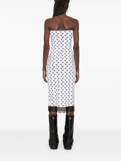 Marine Serre Crescent Moon bustier midi dress - White - zdjęcie produktu nr 2