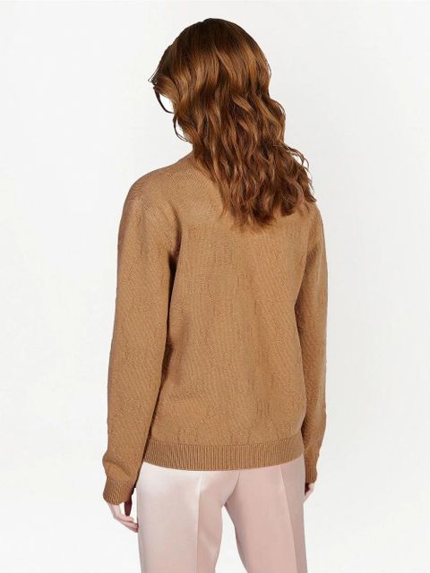 Gucci GG motif wool cardigan - Brown