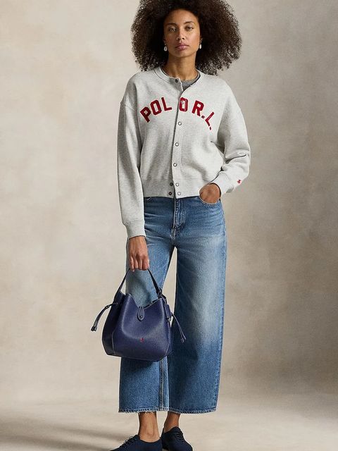 Polo Ralph Lauren bluza damska kolor szary z nadrukiem 211A96268