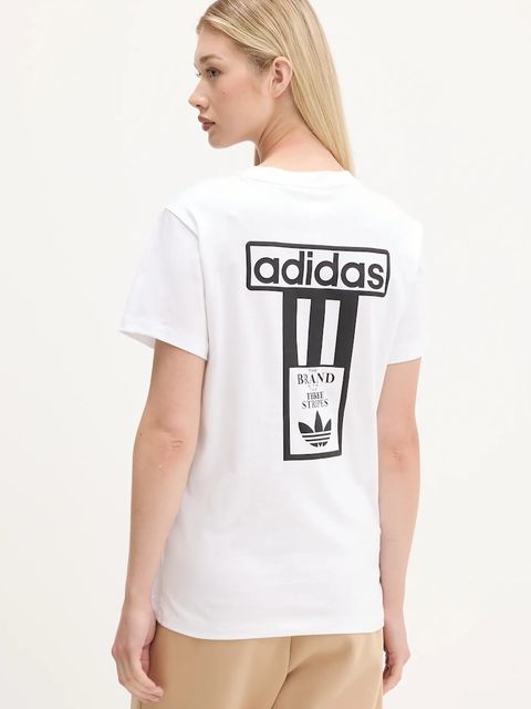 adidas Originals t-shirt bawełniany Adibreak damski kolor biały JV7207
