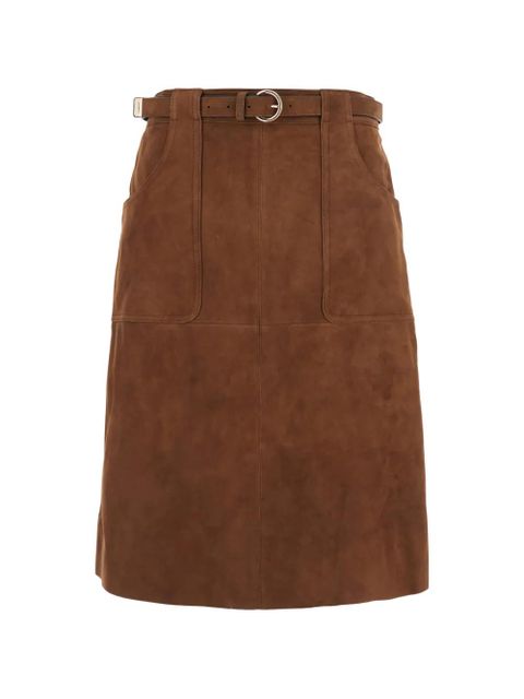 Max Mara MSTTENNIS belted midi skirt - Brown - zdjęcie produktu nr 1