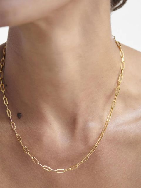 Monica Vinader GP Paperclip chain-link necklace - Gold