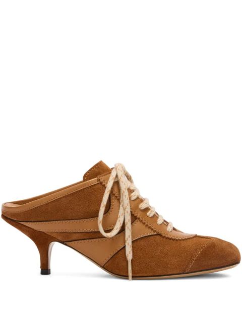 DRIES VAN NOTEN heeled suede mules - Brown - zdjęcie produktu nr 1