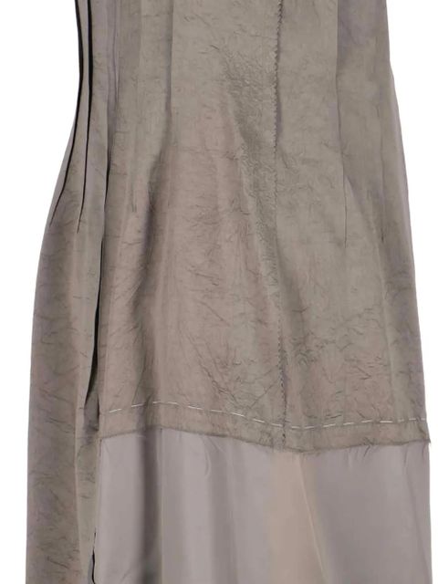 Maison Margiela crinkled-effect panelled midi dress - Grey