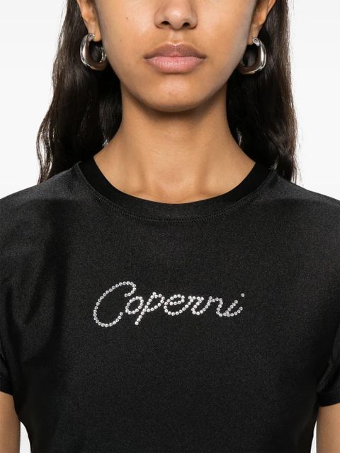 Coperni crystal embellished-logo T-shirt - Black