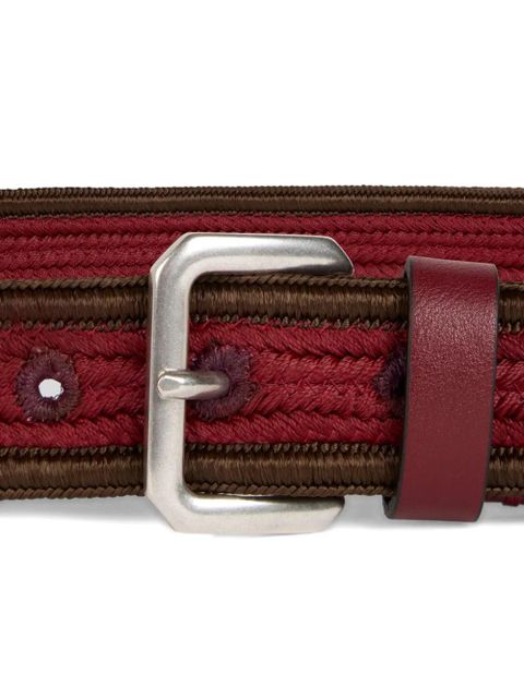 ETRO woven leather belt - Red - zdjęcie produktu nr 2