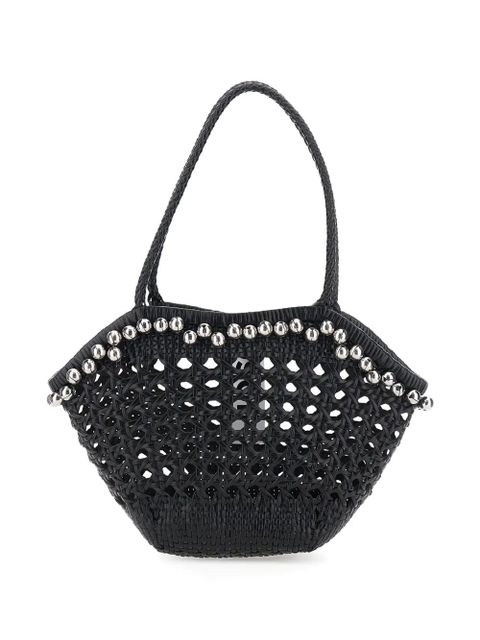 Osoi Lip woven bead-embellished shoulder bag - Black - zdjęcie produktu nr 2