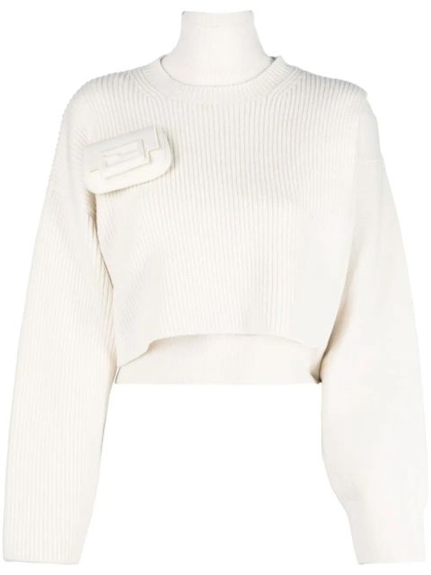FENDI pocket-detail roll neck jumper - Neutrals - zdjęcie produktu nr 1