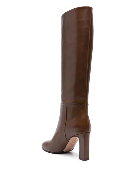 Aquazzura Sellier 85mm leather boots - Brown
