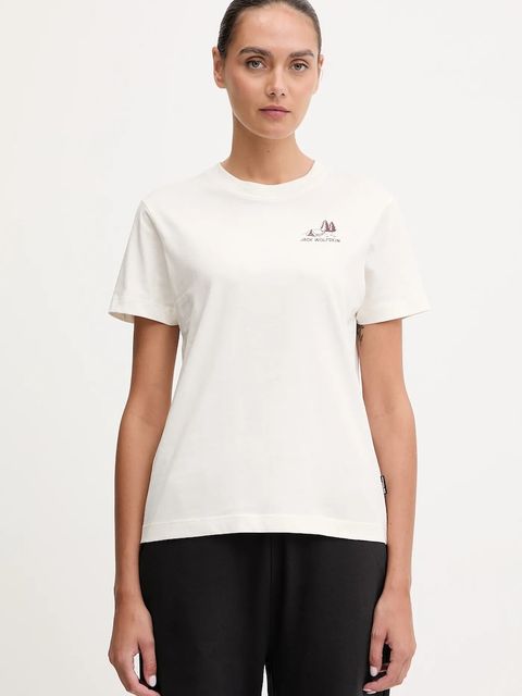 Jack Wolfskin t-shirt bawełniany CADENA damski kolor beżowy A65080 - zdjęcie produktu nr 1