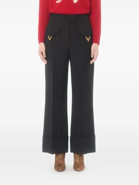 Valentino Garavani cuffed trousers - Black - zdjęcie produktu nr 1