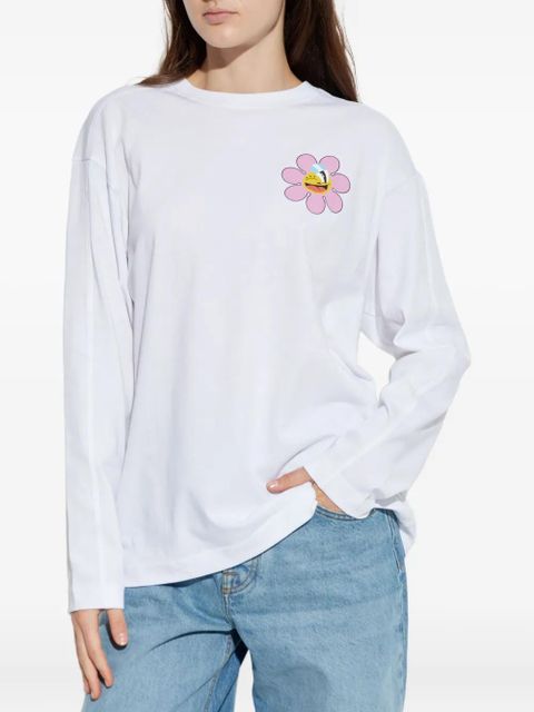 Marc Jacobs x Hattie Stewart flower graphic long-sleeved top - White