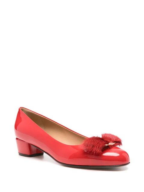 Ferragamo 30mm Vara leather flat pumps - Red - zdjęcie produktu nr 2