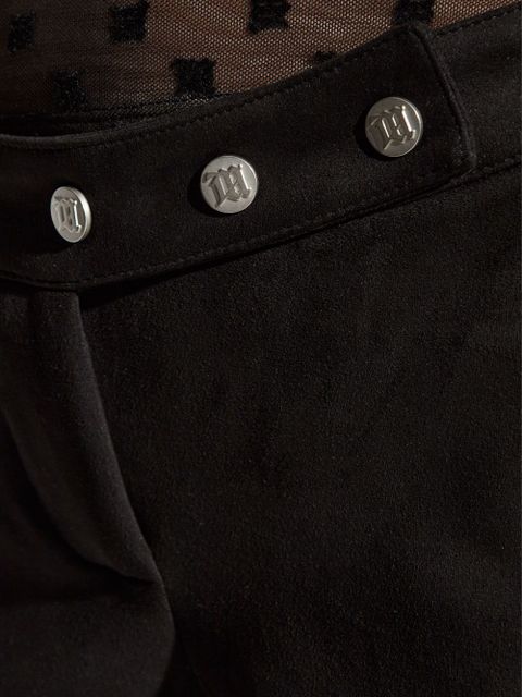 MISBHV stripe-detail flared trousers - Black