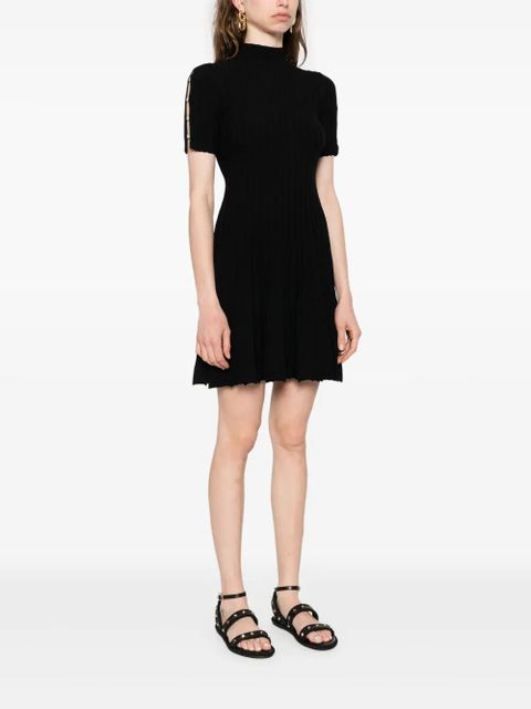 Maje fine-knit mini dress - Black