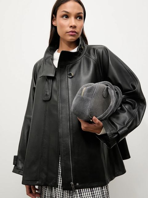 Answear.LAB kurtka skórzana kolor czarny