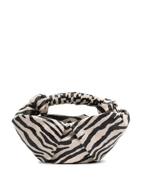 Simon Miller zebra-print knotted bucket bag - Black - zdjęcie produktu nr 1