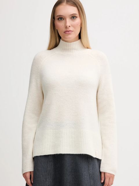 Gaudi sweter damski kolor beżowy z golfem 521FD53011 - zdjęcie produktu nr 1