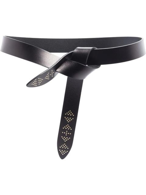 ISABEL MARANT Lecce knotted leather belt - Black