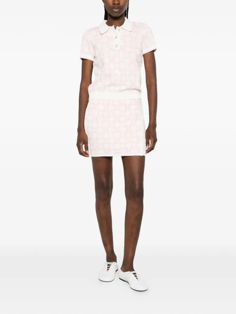 Casablanca geometric print wrap skirt - White - zdjęcie produktu nr 2