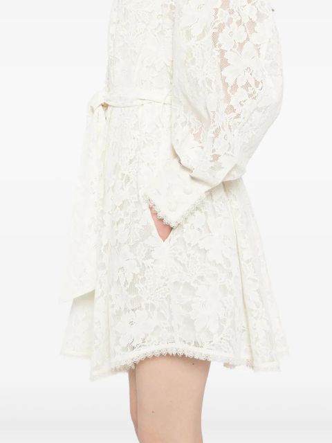 ZIMMERMANN mini dawning tuck dress - Neutrals