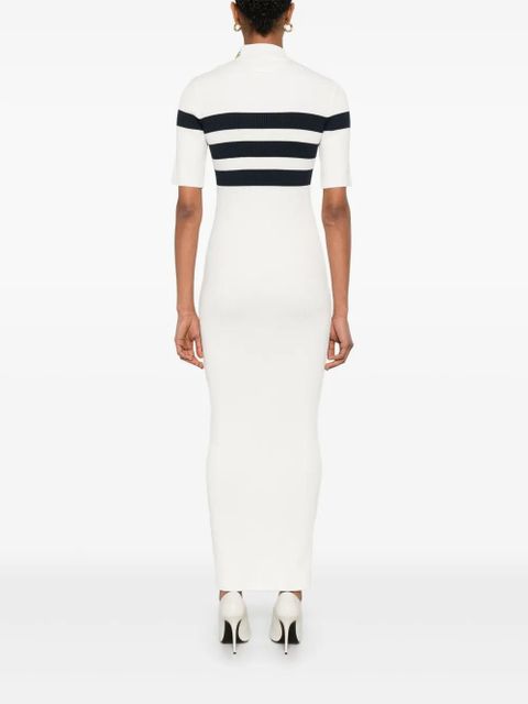 Jean Paul Gaultier fine-ribbed maxi dress - White