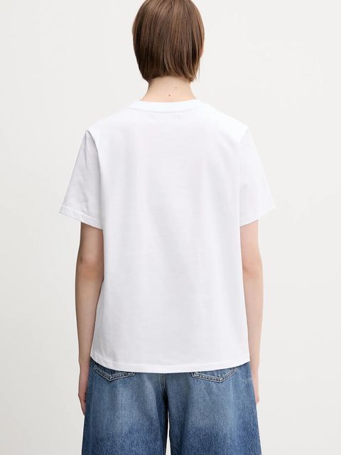 Fiorucci t-shirt bawełniany Angel Patch Slim Fit damski kolor biały W02SPTSH101CJ01WH01