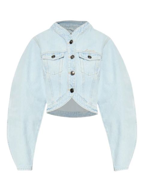 ROTATE BIRGER CHRISTENSEN cropped denim jacket - Blue - zdjęcie produktu nr 1