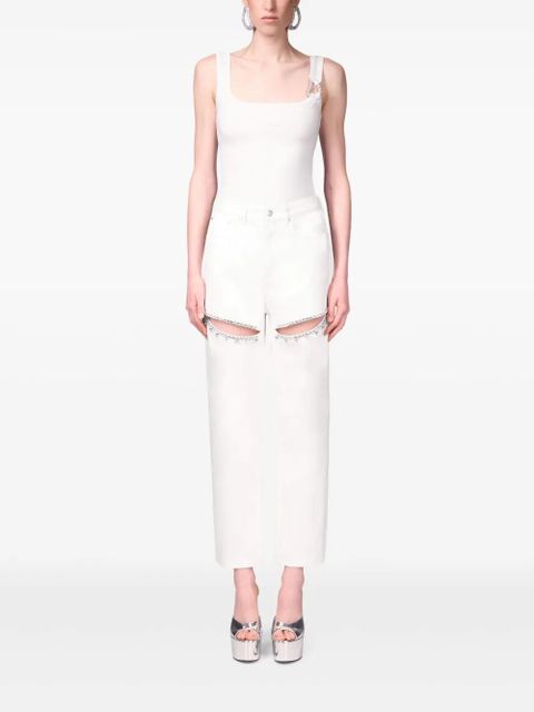 AREA ring-detail tank top - White