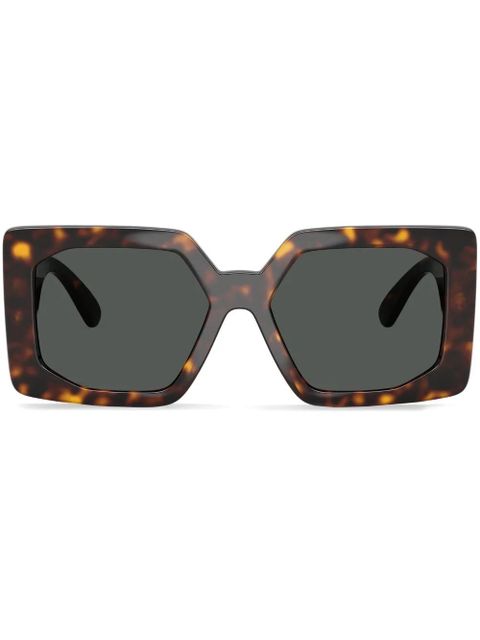 Versace Eyewear engraved-Medusa plaque sunglasses - Brown - zdjęcie produktu nr 1