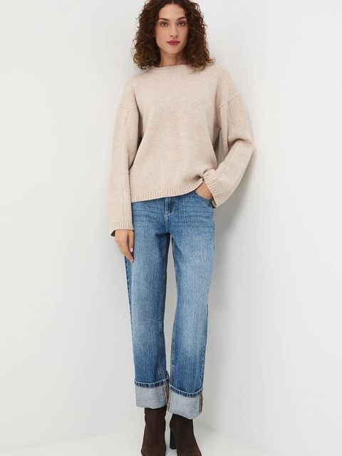 Medicine jeansy bawełniane damskie kolor niebieski - zdjęcie produktu nr 2