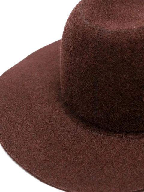 Ruslan Baginskiy felt wide-brim fedora hat - Brown - zdjęcie produktu nr 2