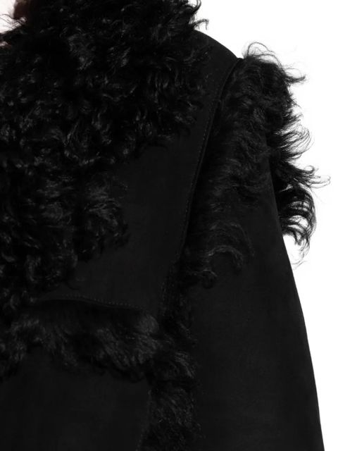 The Attico shearling coat - Black