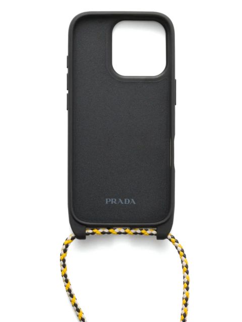 Prada leather iPhone 16 Pro Max case - Brown