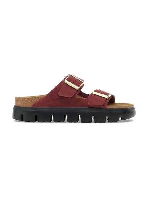 Birkenstock klapki Arizona Chunky Birkenstock x Papillio damskie kolor czerwony na platformie 1030581 - zdjęcie produktu nr 1