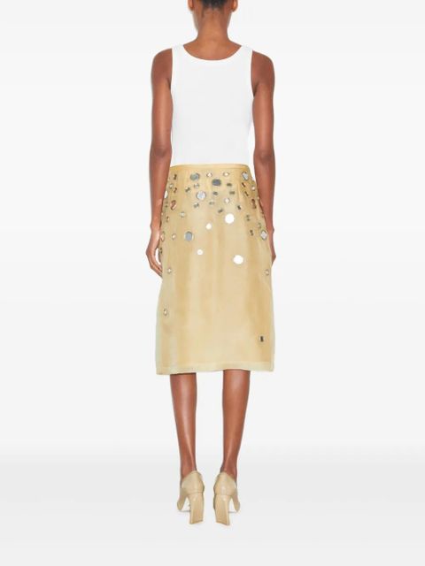 Tory Burch embellished mirror skirt - Neutrals