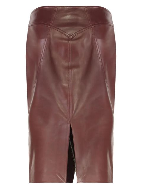 TOM FORD zip-pocket leather skirt - Red - zdjęcie produktu nr 2