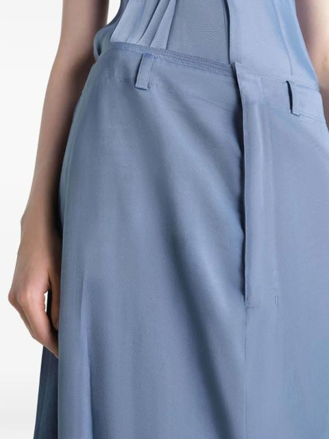 LEMAIRE pleated dropped bermuda shorts - Blue